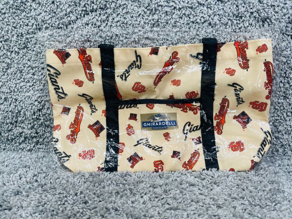 Ghirardelli Chocolate Beige Logo Shopper Tote Bag All Over Print